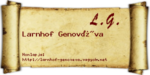 Larnhof Genovéva névjegykártya